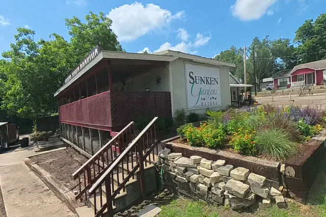 Dewarped 360 audit frame from parking boundary at 6:53 during the May 25, 2026 Sunken Gardens property walk.