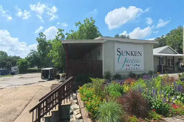 Dewarped 360 audit frame from parking boundary at 7:01 during the May 25, 2026 Sunken Gardens property walk.