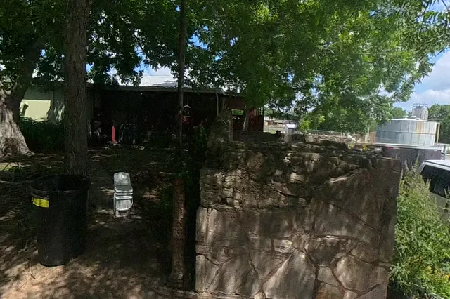 Dewarped 360 audit frame from frontage horseshoe at 12:05 during the May 25, 2026 Sunken Gardens property walk.